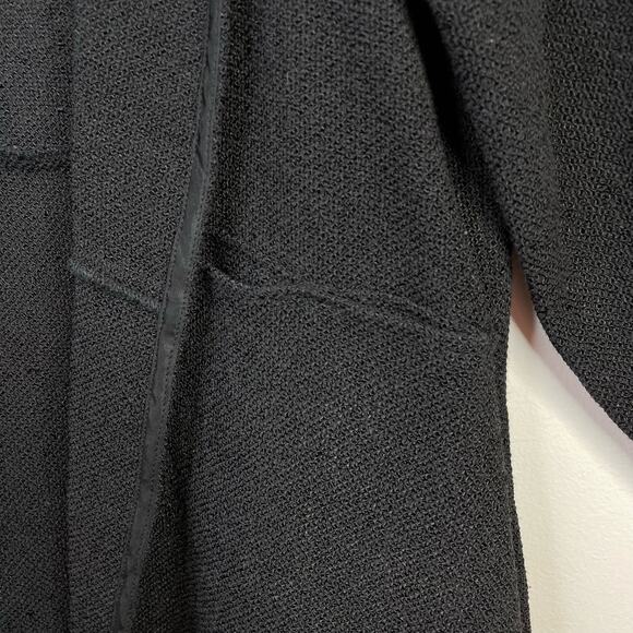 Masai Black Cotton Textured Draped Lagenlook Open Cardigan Sweater Jacket XS - Picture 5 of 8